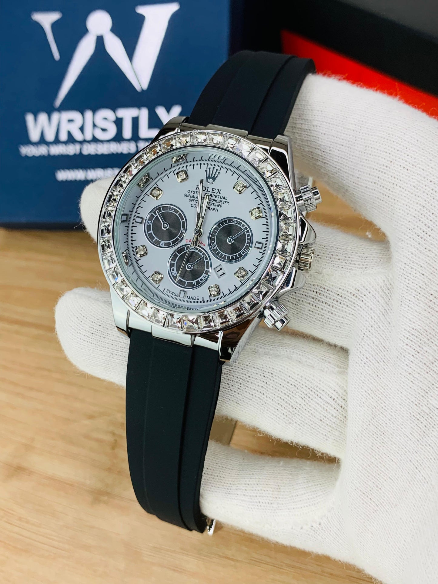 RLX SILVER DAYTONA STONE