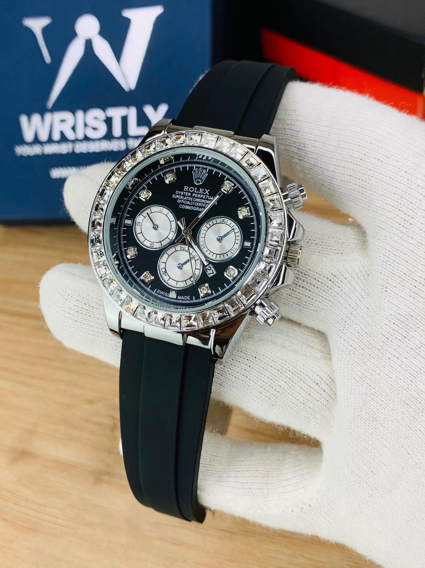 RLX SILVER DAYTONA STONE