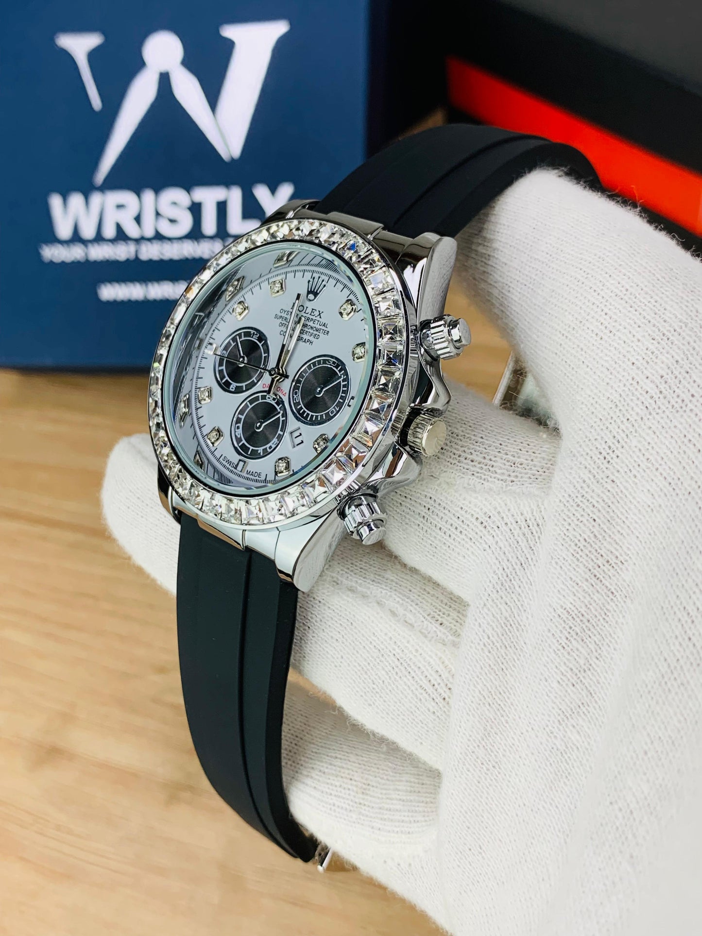 RLX SILVER DAYTONA STONE