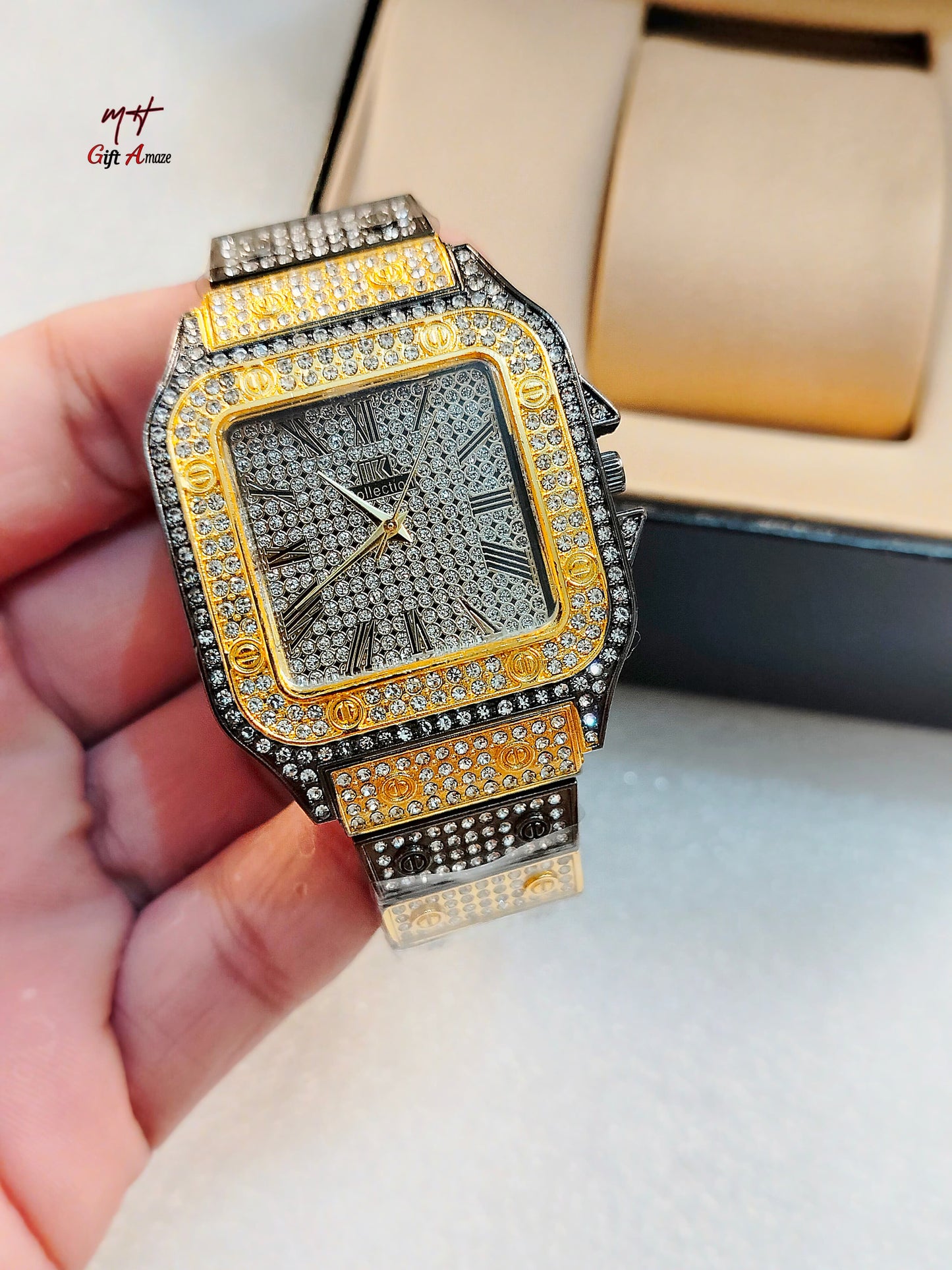 IK Cartier Stone Chain Watch