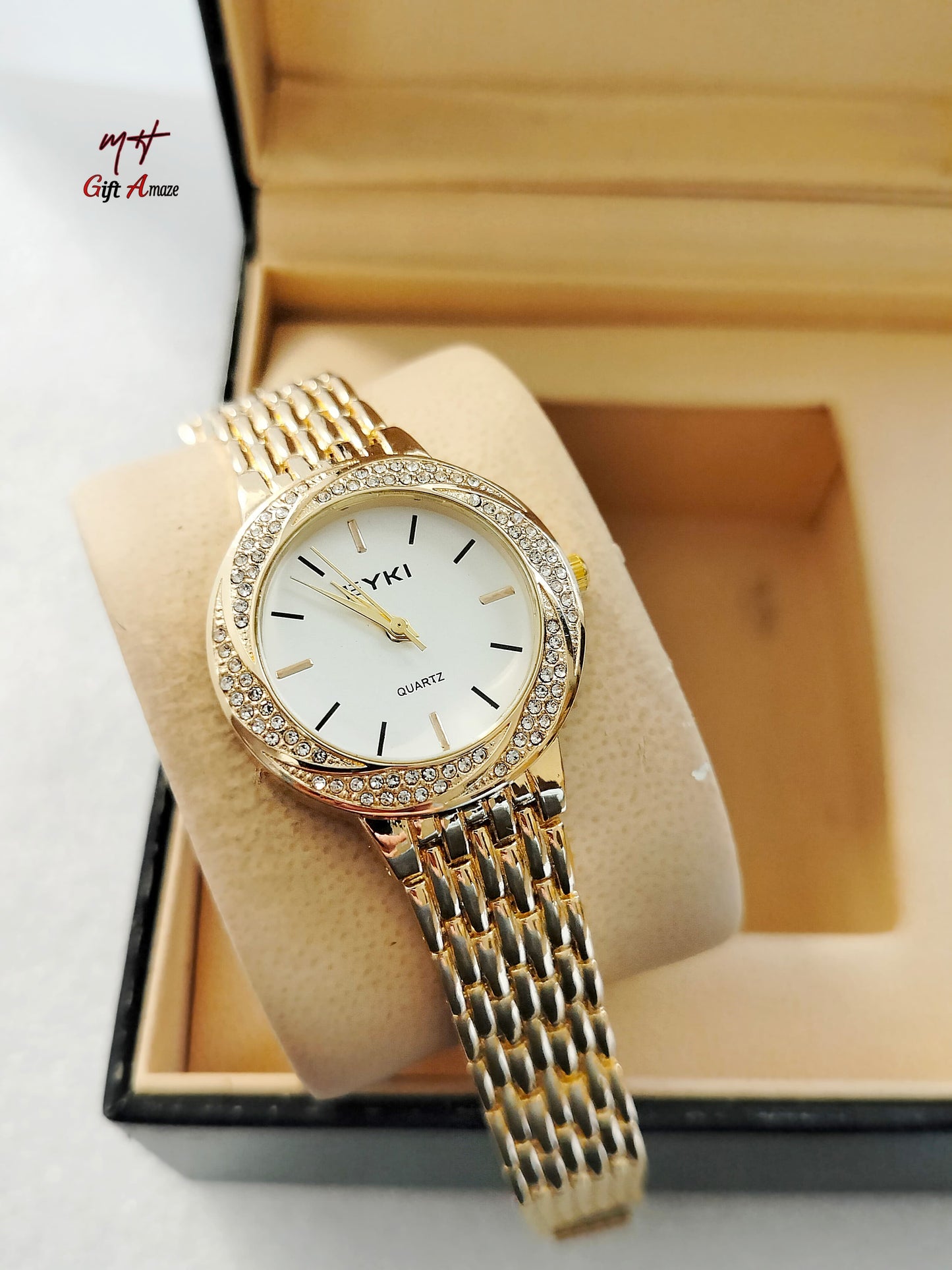 Eyki Crystal Stainless Steel Watch