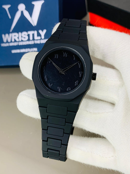 Black Arabic Aura Watch