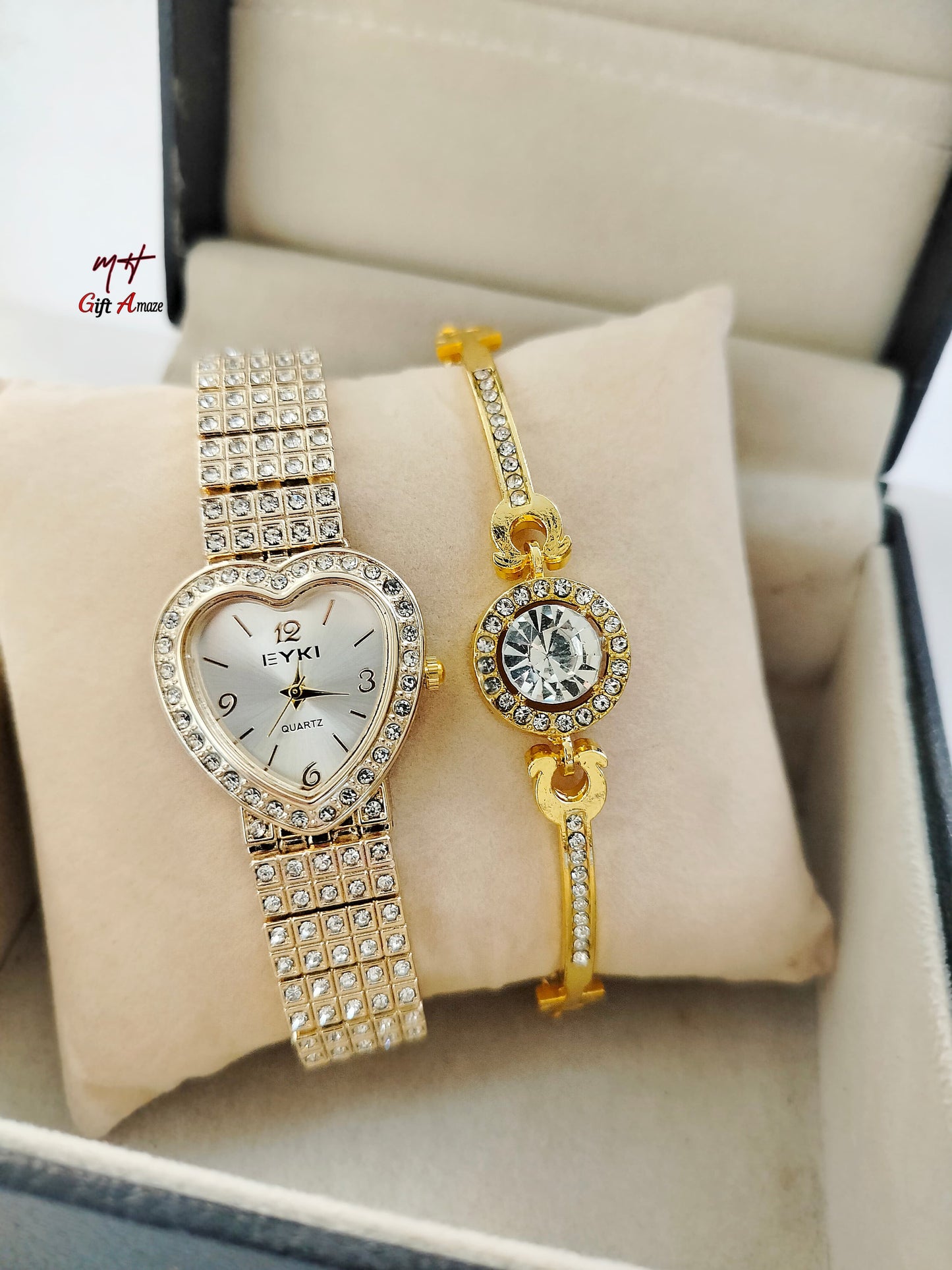 Eyki Heart Ladies Watch + Bracelet