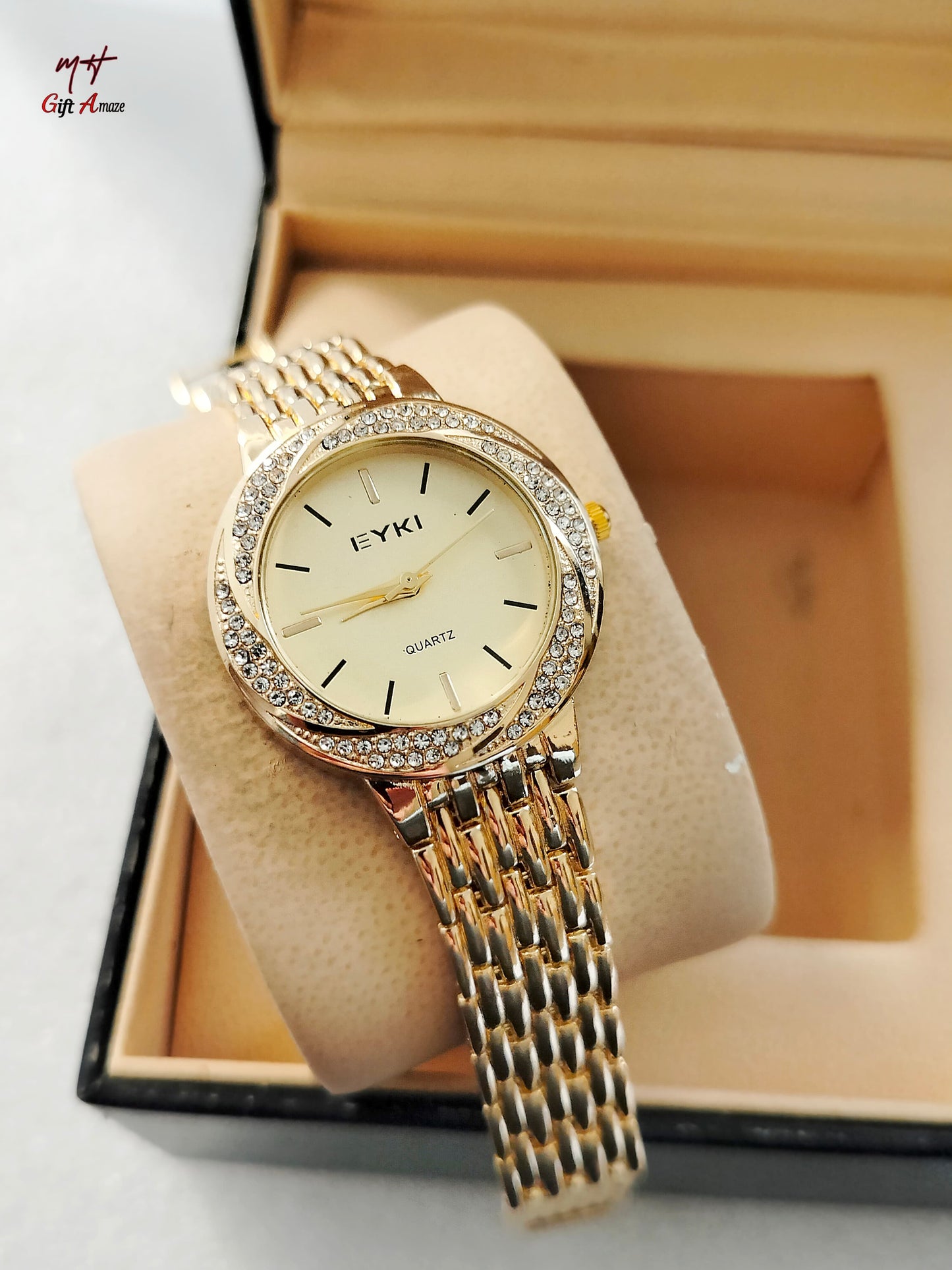 Eyki Crystal Stainless Steel Watch