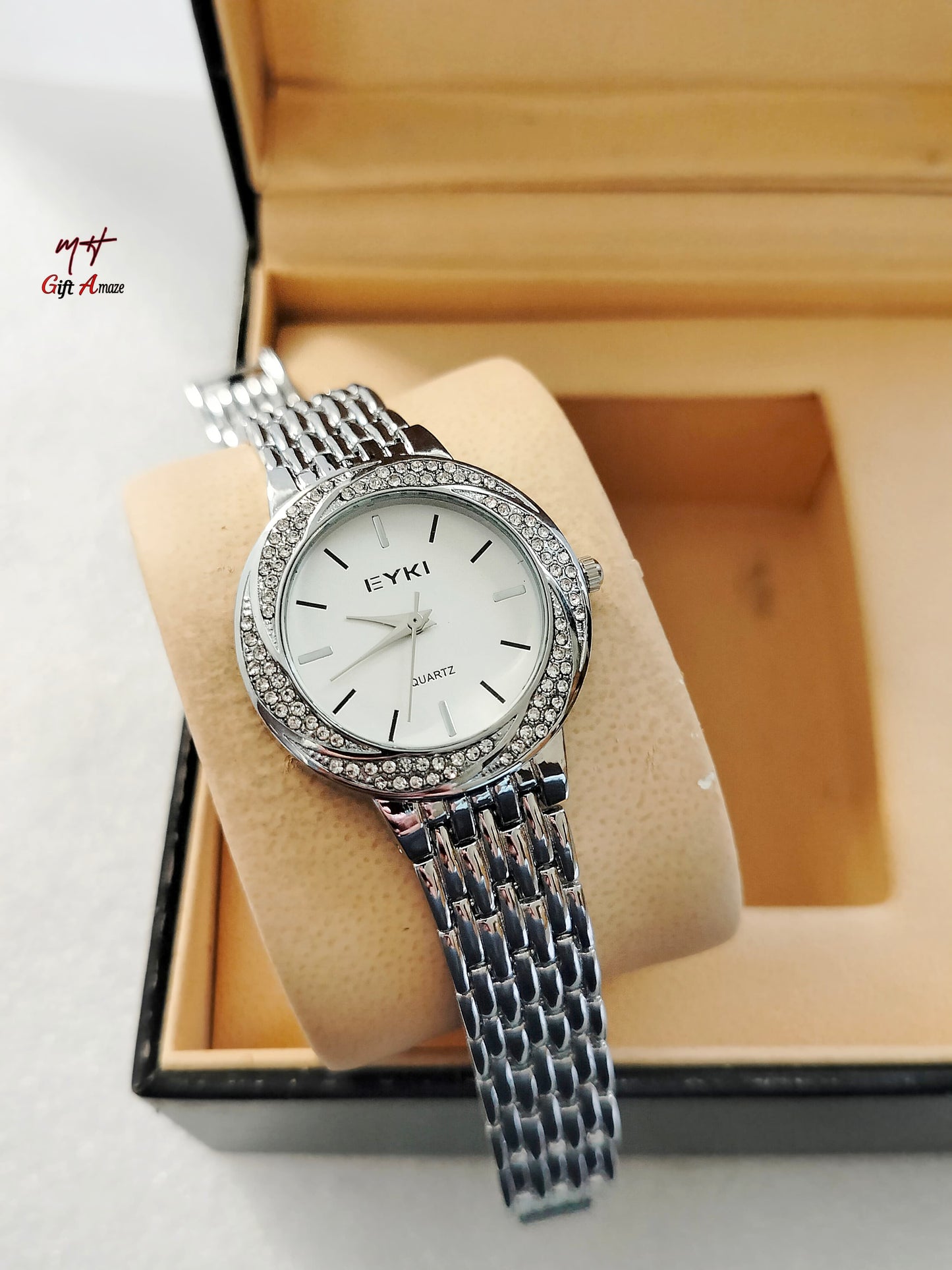 Eyki Crystal Stainless Steel Watch