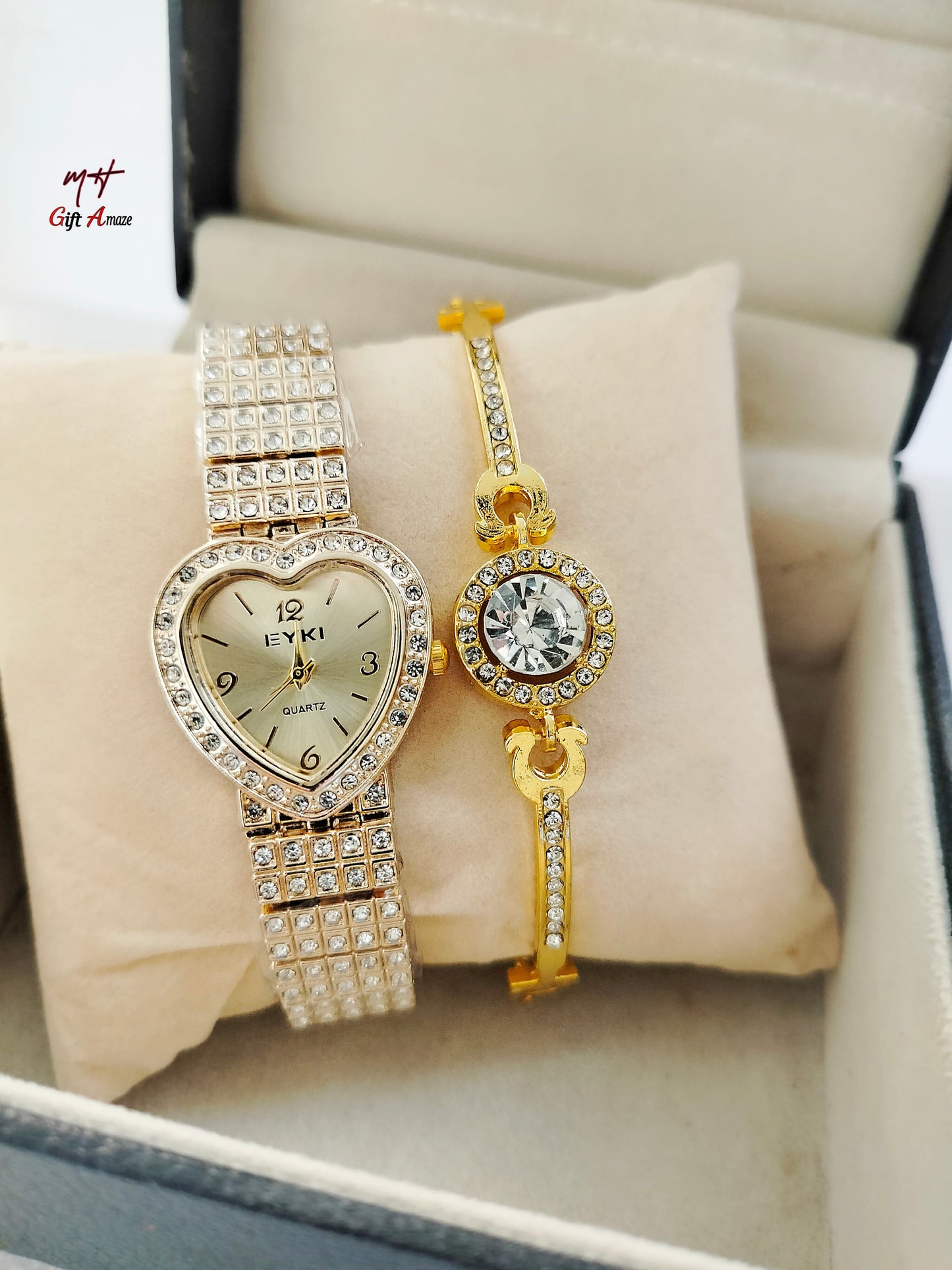 Eyki Heart Ladies Watch + Bracelet