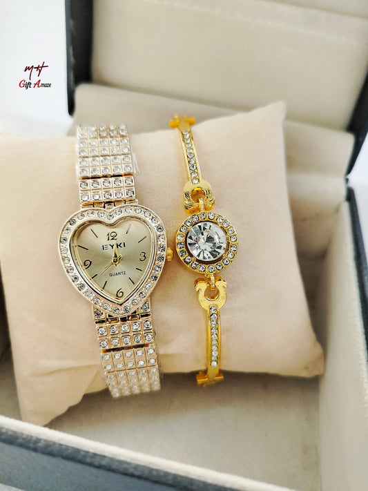 Eyki Heart Ladies Watch + Bracelet