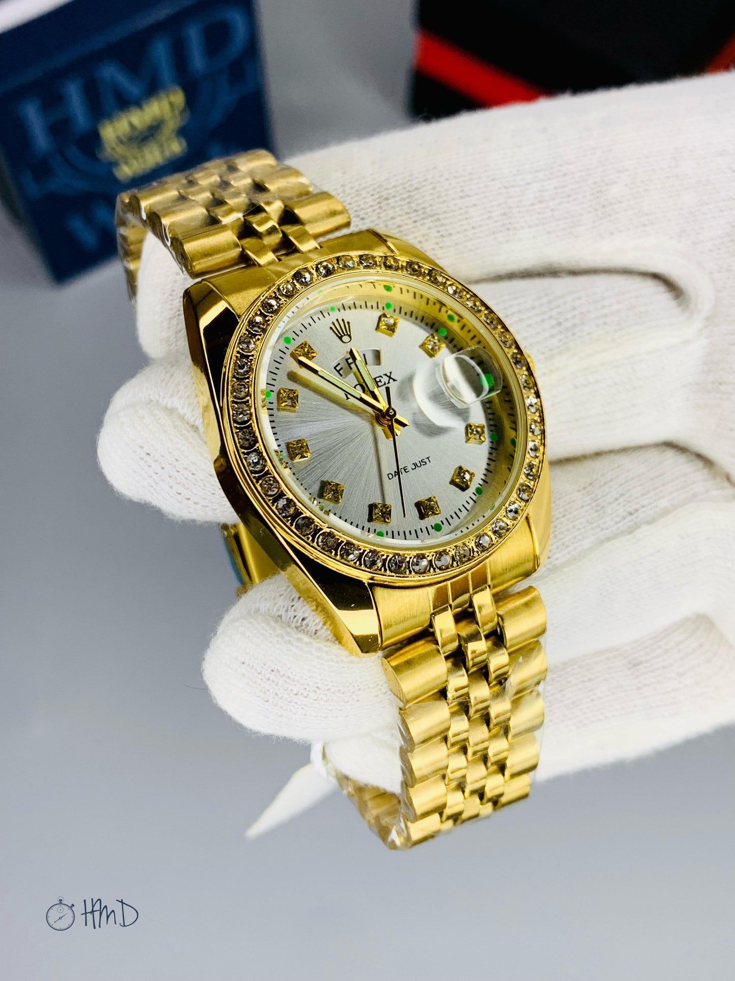 Roléxx orystal perpetual stainless wrist