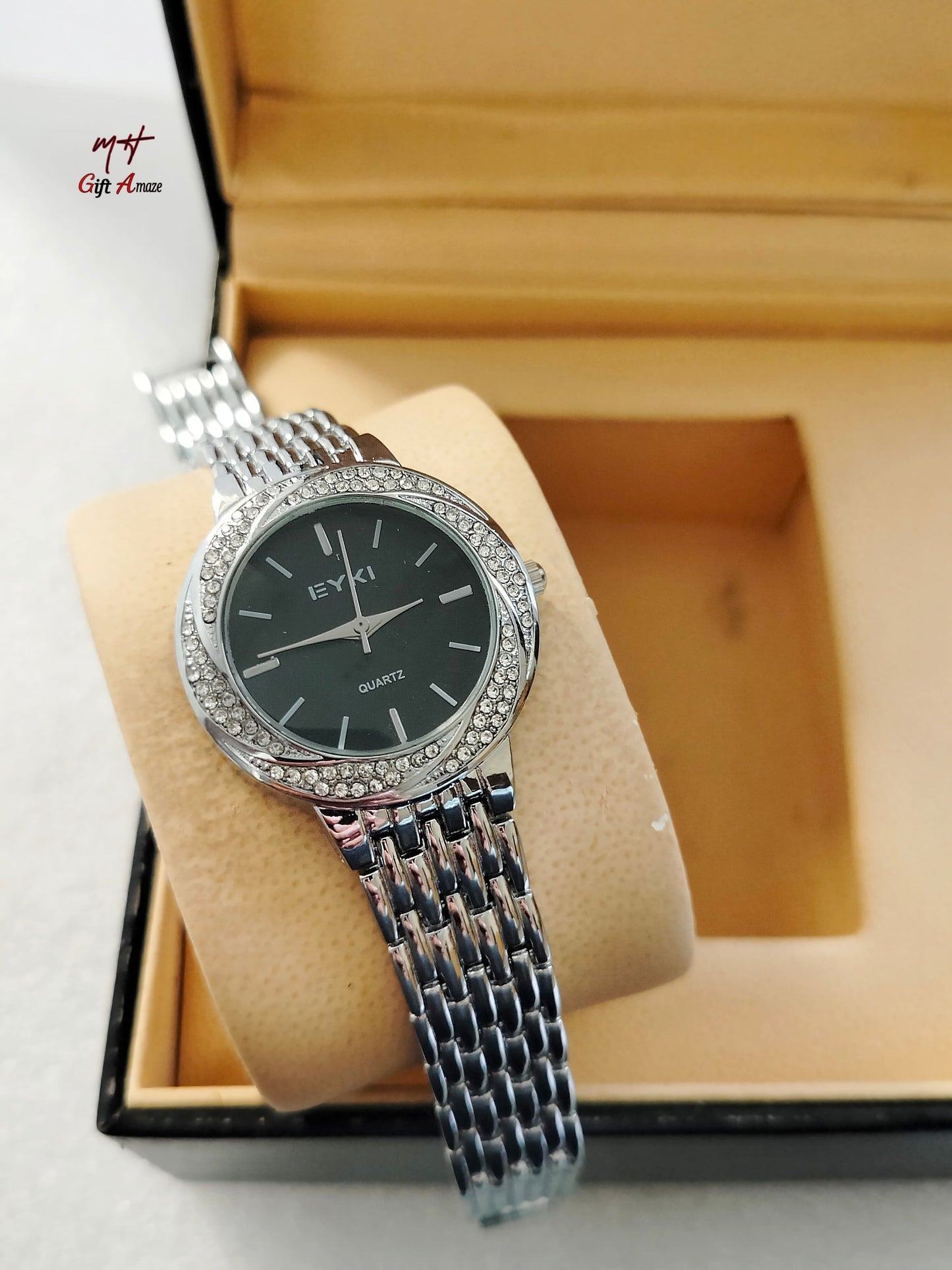 Eyki Crystal Stainless Steel Watch