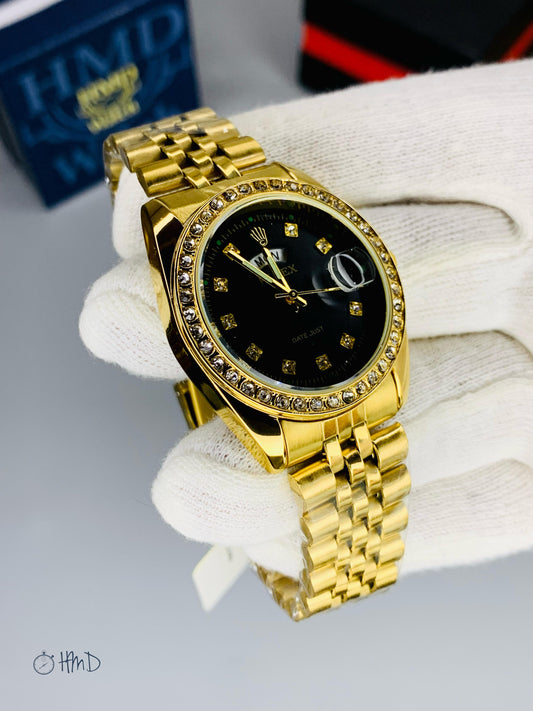 Roléxx orystal perpetual stainless wrist